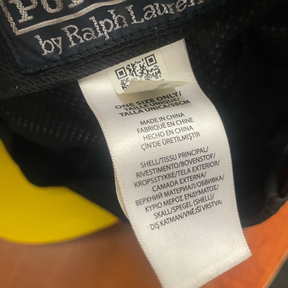 Polo Ralph Lauren Black/Plaid Racing Embroidered Patches Adjustable Strap Hat - Picture 13 of 13